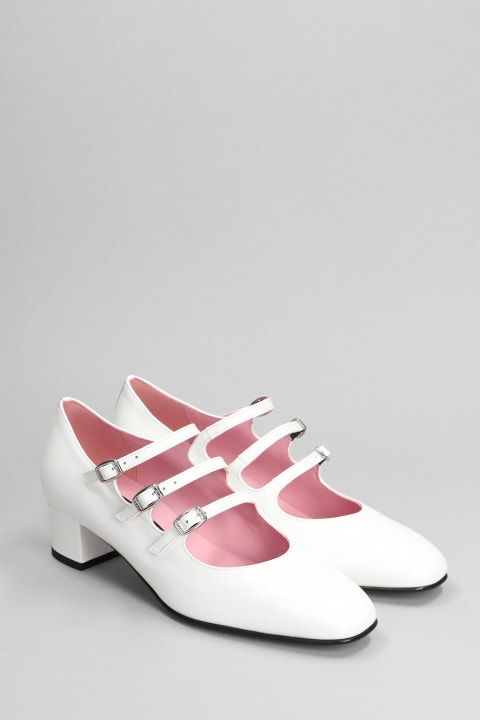 Kina Pumps In White Patent Leather