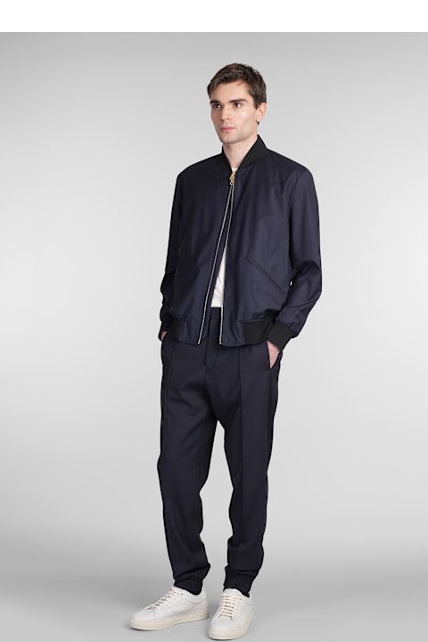Paul Smith Coats & Jackets for Men Paul Smith Bomber In Blue Wool