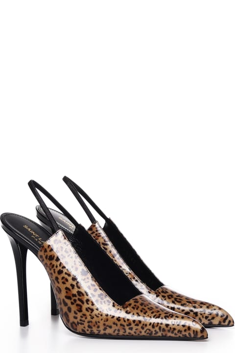 High-Heeled Shoes for Women Saint Laurent Raven Slingback Pumps