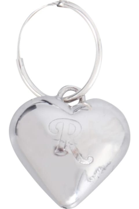Raf Simons Jewelry for Women Raf Simons Small Heart Single Earrings With R