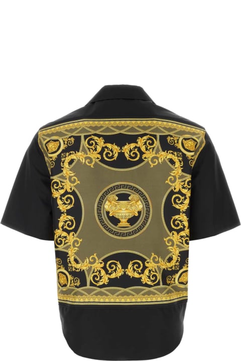 Versace Sale for Men Versace Black Poplin Shirt