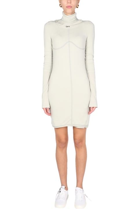 Sale for Women Off-White High Neck Dress