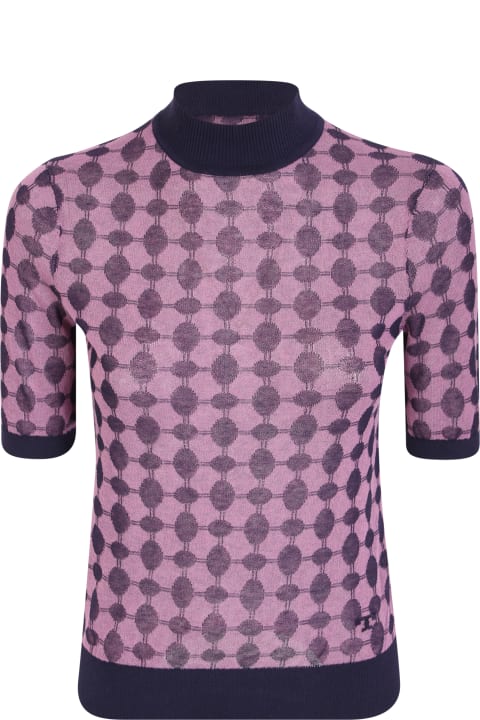 Fashion for Women Tory Burch Geometric Print High Neck Pullover