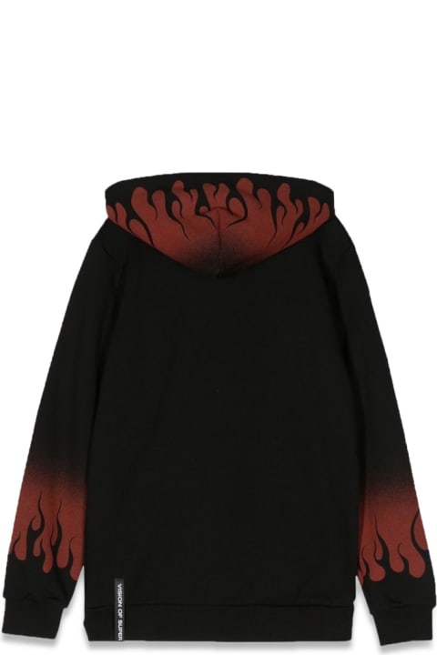 Vision of Super Sweaters & Sweatshirts for Boys Vision of Super Hoodie Negative Red Flames