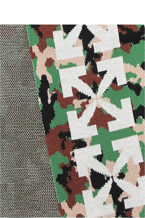 ボーイズ アクセサリー＆ギフト Off-White Finished Edge Camouflage-pattern Scarf