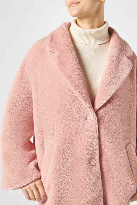 MC2 Saint Barth Coats & Jackets for Women MC2 Saint Barth Woman Coat Pink Teddy Fabric