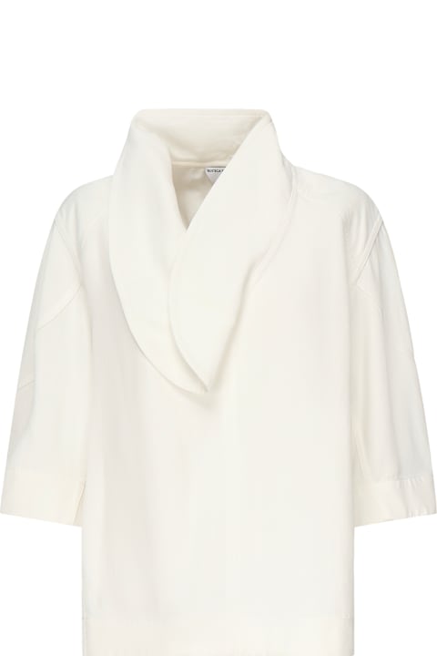 Bottega Veneta for Women Bottega Veneta Cocoon Blouse In Viscose And Linen