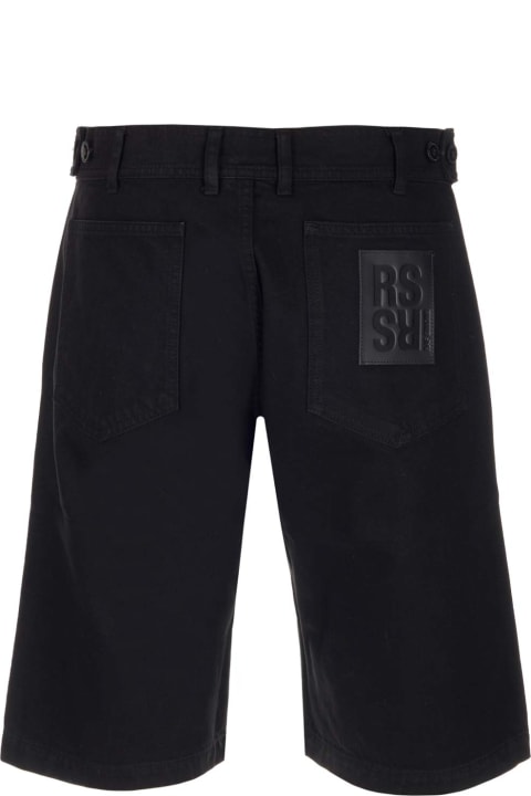 Raf Simons Pants for Men Raf Simons Black Bermuda Shorts With Application