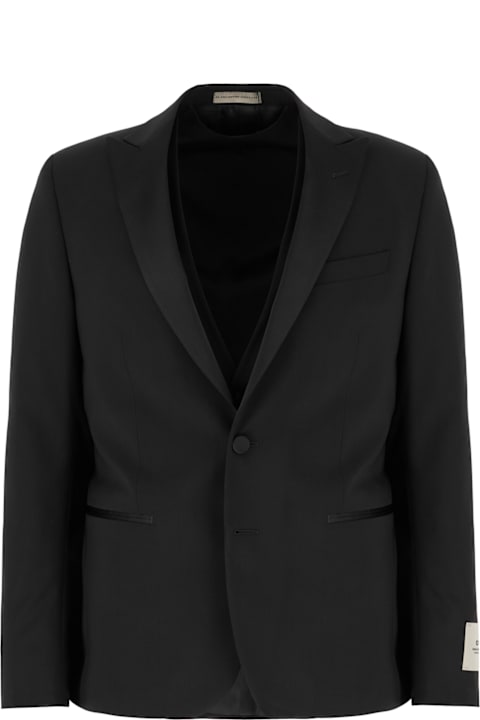 Corneliani Suits for Men Corneliani Black Stretch Wool Suit