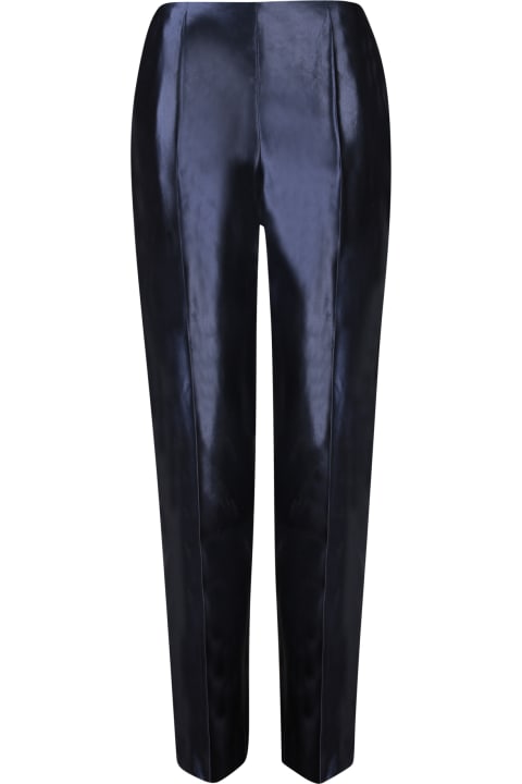 Giorgio Armani Pants & Shorts for Women Giorgio Armani Blue Silk Linen Trousers