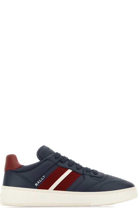 Bally Sneakers for Men Bally Navy Blue Leather Rebby Sneakers