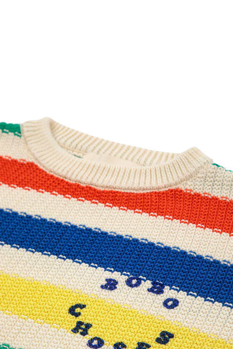 ボーイズ Bobo Chosesのニットウェア＆スウェットシャツ Bobo Choses Multicolored Sweater For Kids With Stripes