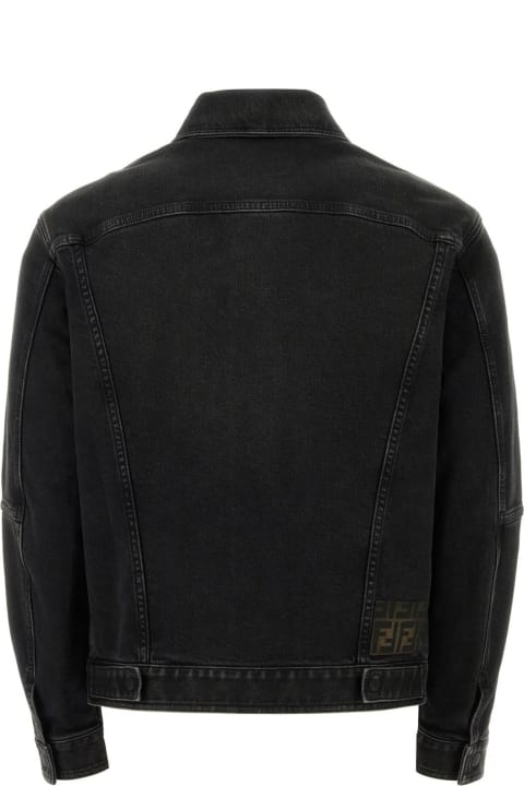 Fendi for Men Fendi Black Stretch Denim Jacket