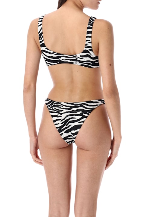 Homeware The Attico The Attico Zebra Print Lycra Bikini Set