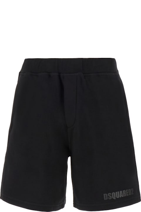 Fashion for Men Dsquared2 Black Cotton Bermuda Shorts