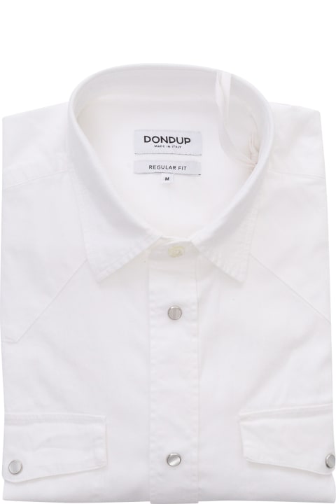 メンズ Dondupのシャツ Dondup White Shirt With Pocket