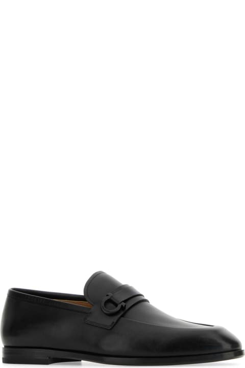 Ferragamo Loafers & Boat Shoes for Men Ferragamo Black Leather Florio Loafers
