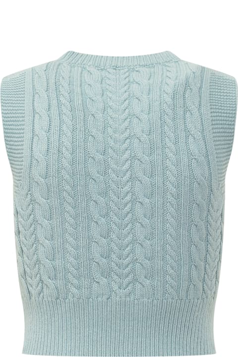 Des Phemmes Clothing for Women Des Phemmes Knit Top With Rhinestones