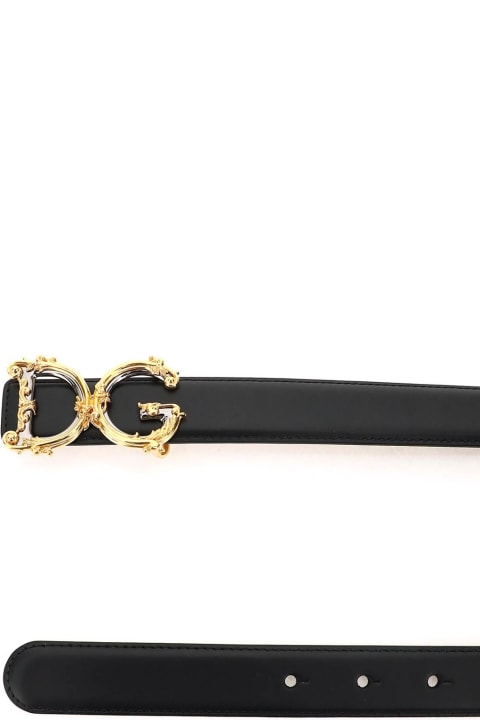 Dolce & Gabbana Belts for Women Dolce & Gabbana Dg Buckle Leather Belt