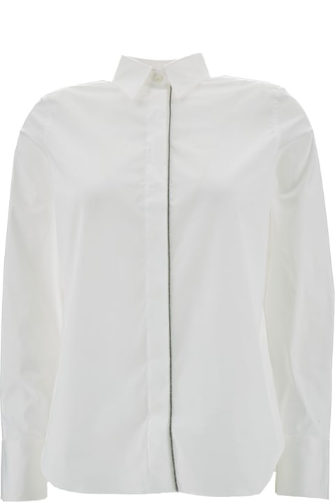 Brunello Cucinelli Clothing for Women Brunello Cucinelli Straight-point Collared Buttoned Shirt