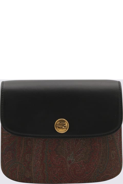 Shoulder Bags for Women Etro Black And Multicolour Paisley Essential Medium Shoulder Bag