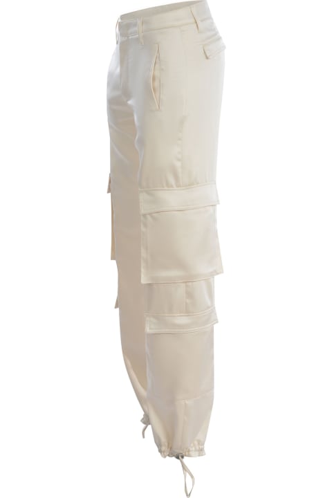 Dondup Pants & Shorts for Women Dondup Cargo Trousers Dondup "tori" Made Of Satin