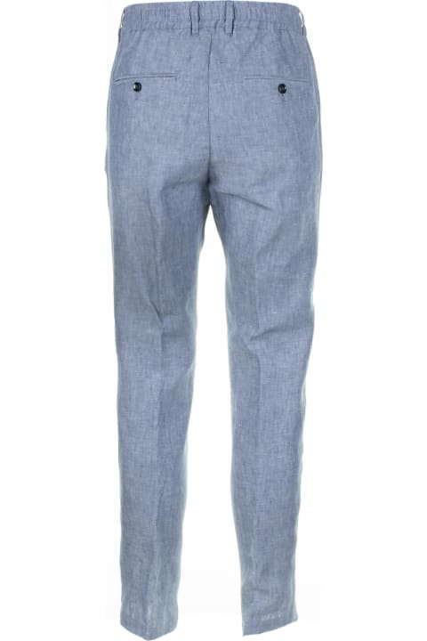 Cruna Clothing for Men Cruna Mitte Blue Linen Trousers