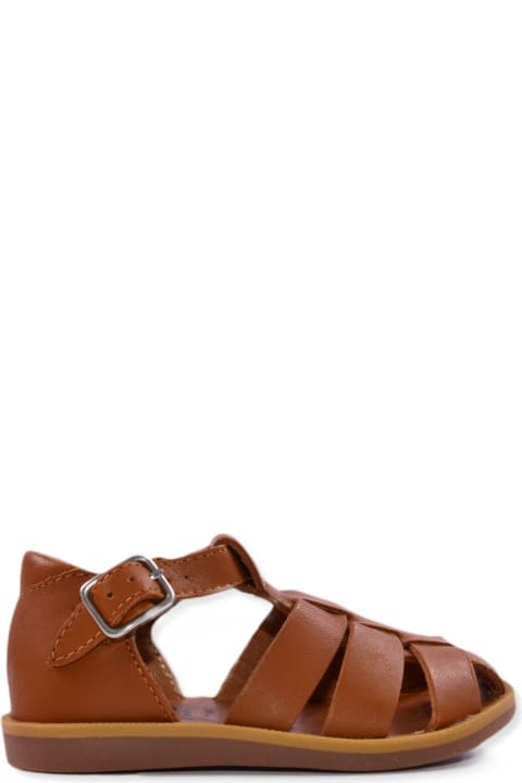 Open Sandals In Smooth Leather