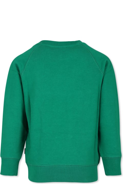 Fashion for Kids Molo Green Sweatshirt For Kids With Smiley