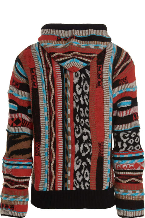 Jacquard Hooded Sweater