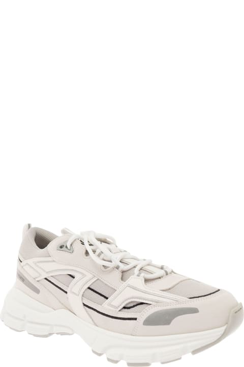 メンズ新着アイテム Axel Arigato 'marathon R-trail' White Low Top Sneakers With Logo Detail In Leather Blend Woman