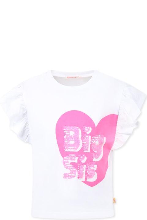 أدوات منزلية Billieblush White T-shirt For Girl With Heart