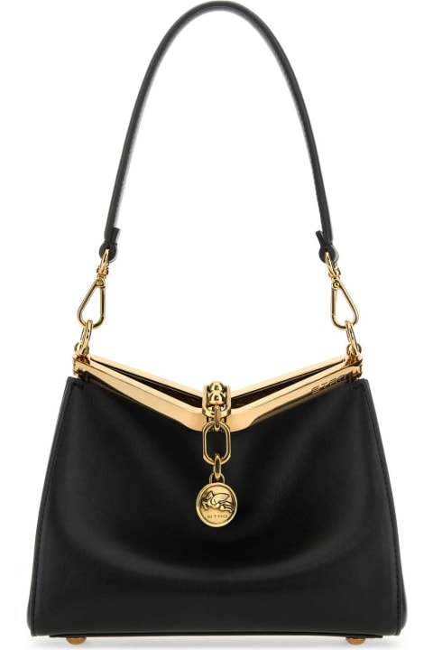 Etro for Women Etro Black Leather Mini Vela Handbag