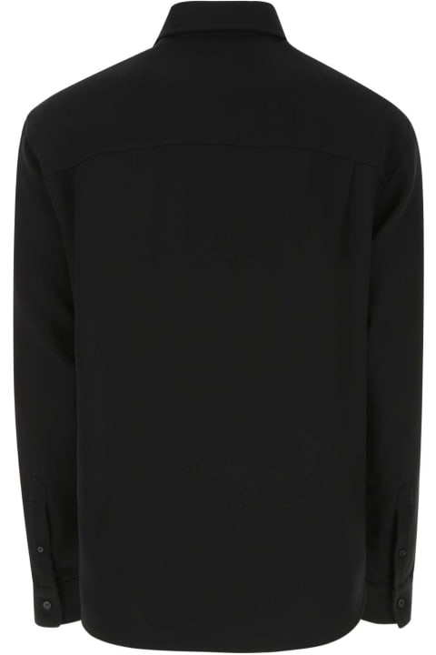 Balenciaga Clothing for Men Balenciaga Black Wool Blend Shirt