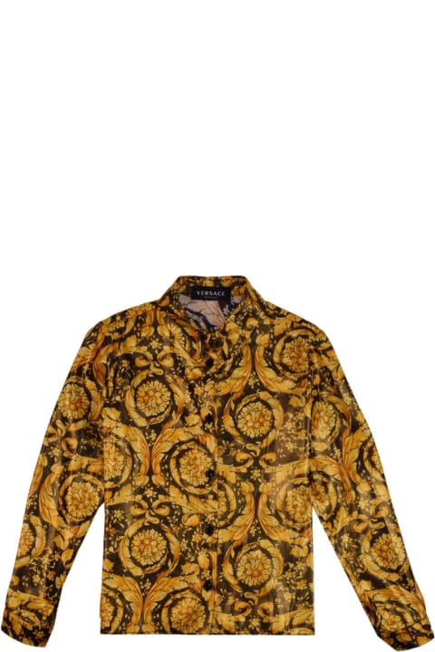 Versace for Kids Versace Barocco-printed Buttoned Shirt