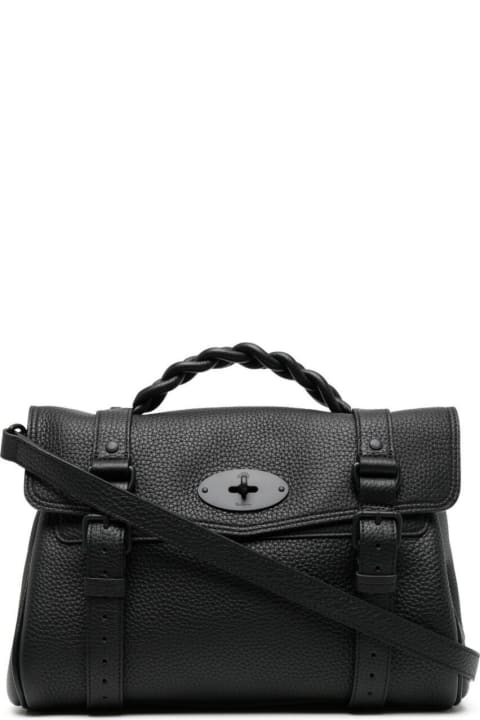 Fashion for Women Mulberry Alexa Heavy Black Leather Handbag Mulberry Woman