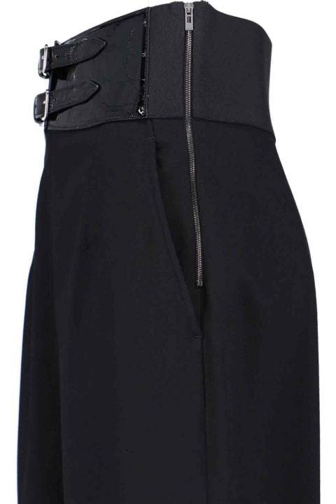 Alaia Pants & Shorts for Women Alaia Belt Detail Wide Pants