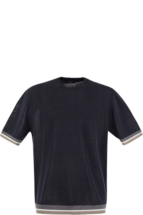 Peserico Topwear for Men Peserico T-shirt In Linen And Cotton Yarn