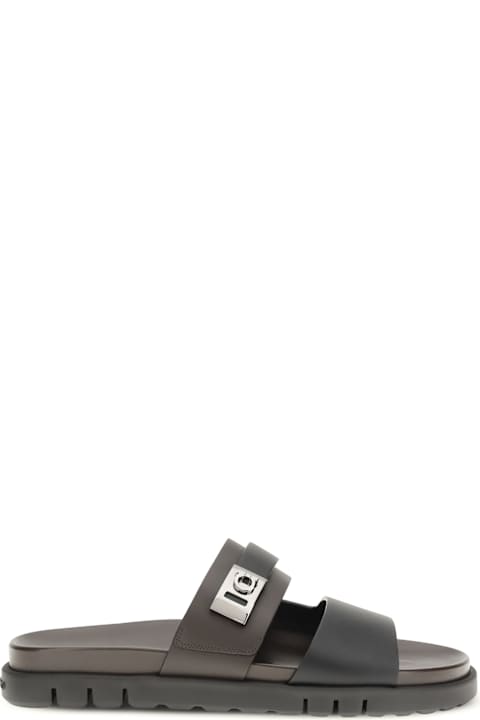 Homeware Ferragamo Double-strap Leather Sandals