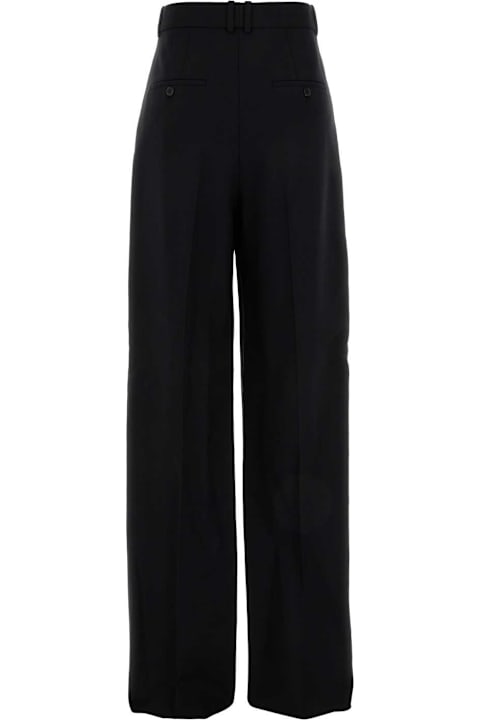 ウィメンズ トップス Saint Laurent Black Wool Wide-leg Pant