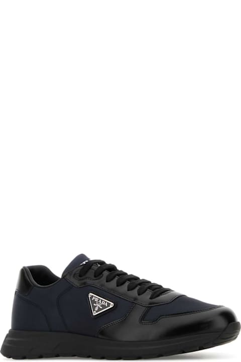 Shoes for Men Prada Two-tone Nylon And Leather Prax 2.0 Sneakers