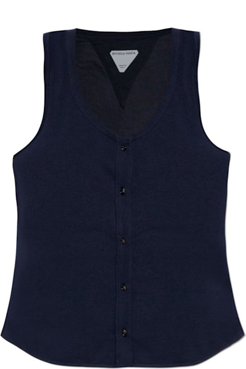 Bottega Veneta for Kids Bottega Veneta Single Breasted Sleeveless Top