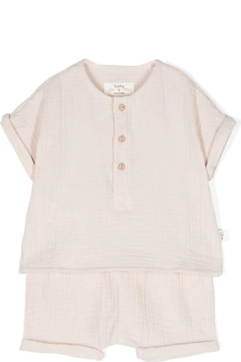 Fashion for Baby Boys Teddy & Minou Beige Cotton Gauze Set