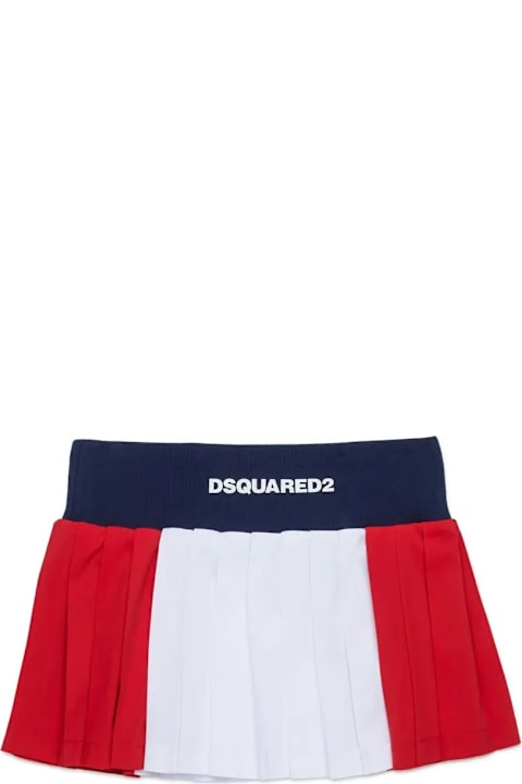Dsquared2 Bottoms for Girls Dsquared2 Tricolor Pleated Skirt