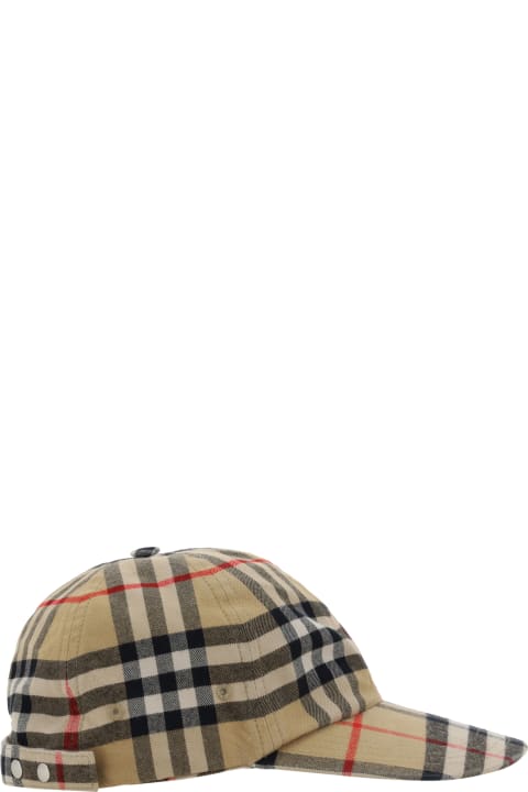 メンズ Burberryの帽子 Burberry Baseball Cap With Check Print