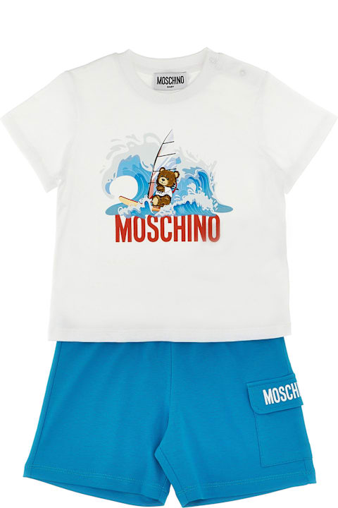 Moschino Bodysuits & Sets for Baby Boys Moschino 'teddy' T-shirt + Bermuda Suits