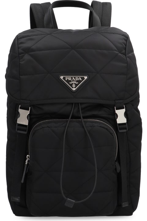 Prada Bags for Men Prada Logo Detail Re-nylon Backpack