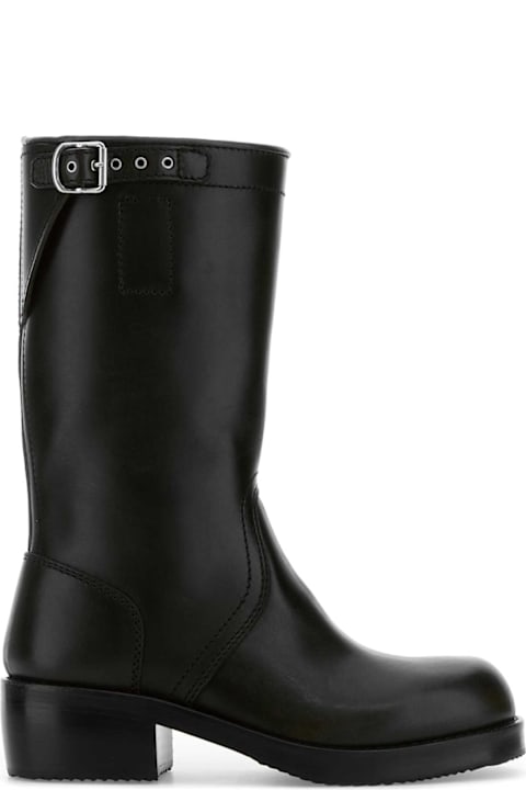 Homeware Dries Van Noten Black Leather Boots