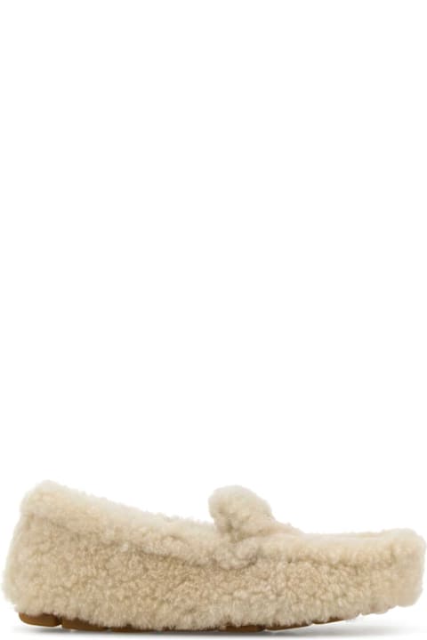 Shoes Sale for Women Prada Ivory Shearling Loafers