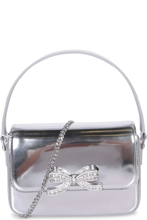 self-portrait for Women self-portrait Micro Silver Leather Bag